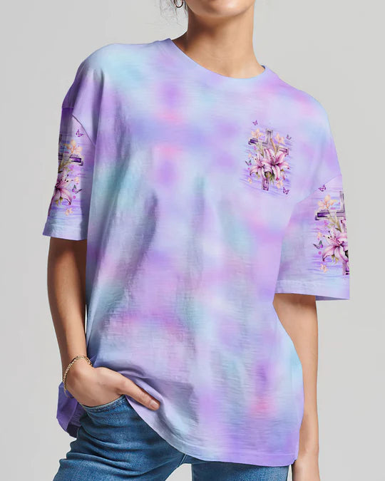 Christianartbag 3D T-Shirt For Women, Never Underestimate A Woman Fueled By Prayer Women's All Over Print Shirt, Christian Shirt, Faithful Fashion, 3D Printed Shirts for Christian Women - Christian Art Bag