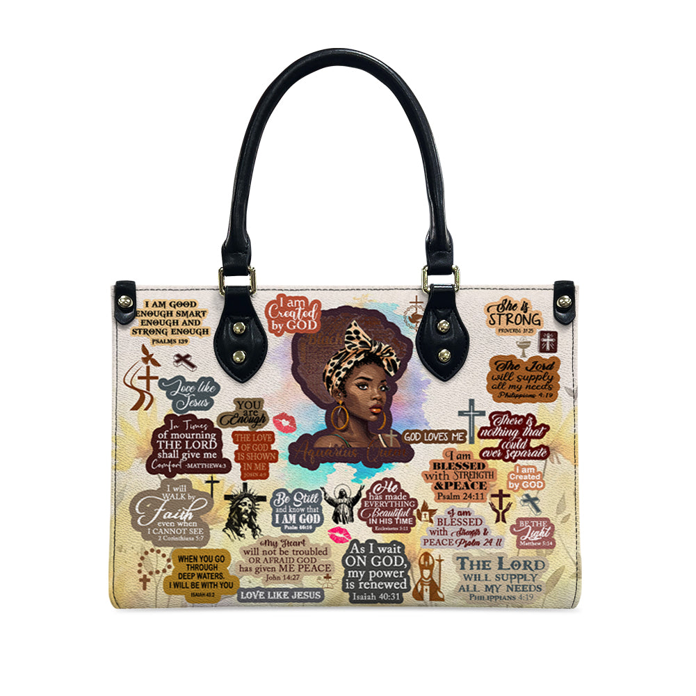 Christianartbag Handbags, Personalized Designs with Women of Color, Bible Verses, and Zodiac Signs – Add Your Name for a Unique Touch, Handbag Design, Black Women Leather Handbag, Gifts for Women, CABLTB01191223. - Christian Art Bag