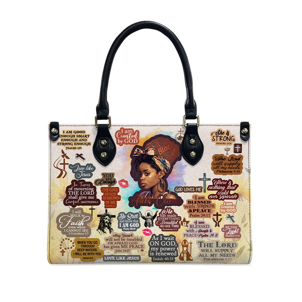 Christianartbag Handbags, Personalized Designs with Women of Color, Bible Verses, and Zodiac Signs – Add Your Name for a Unique Touch, Handbag Design, Black Women Leather Handbag, Gifts for Women, CABLTB01191223. - Christian Art Bag
