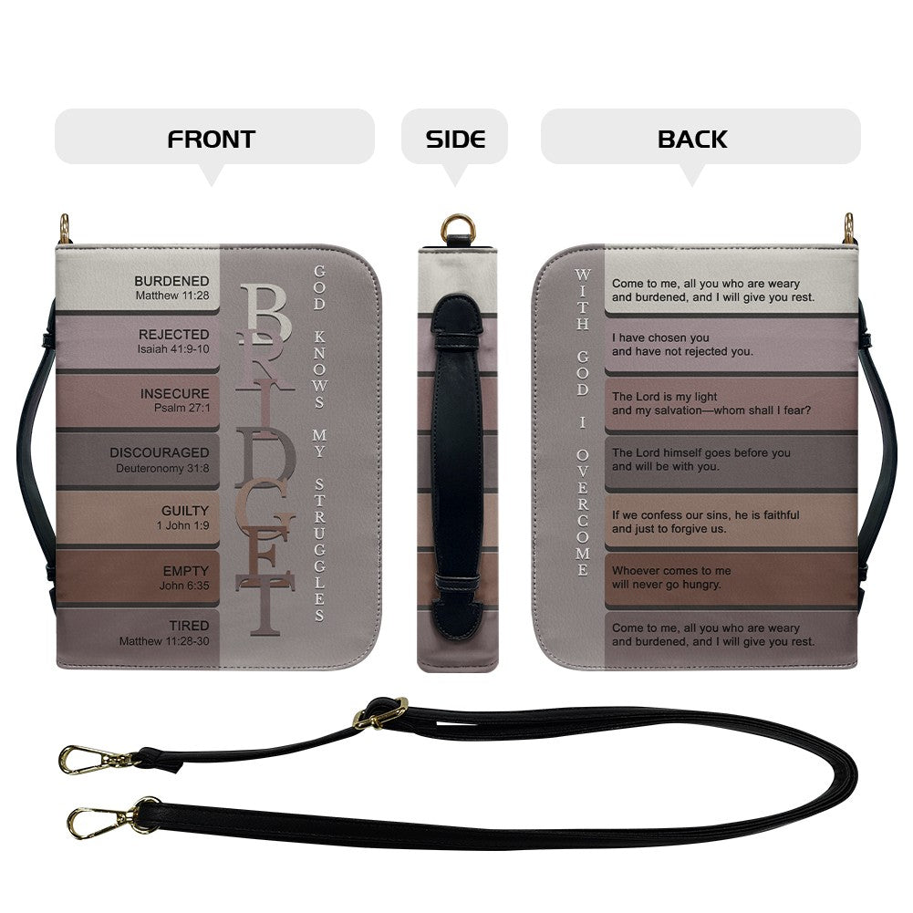 CHRISTIANARTBAG Bible Cover - Uncover the sacred meaning of your name - Personalized Bible Cover Christian Gift with Custom Name & Encouraging Scriptures.