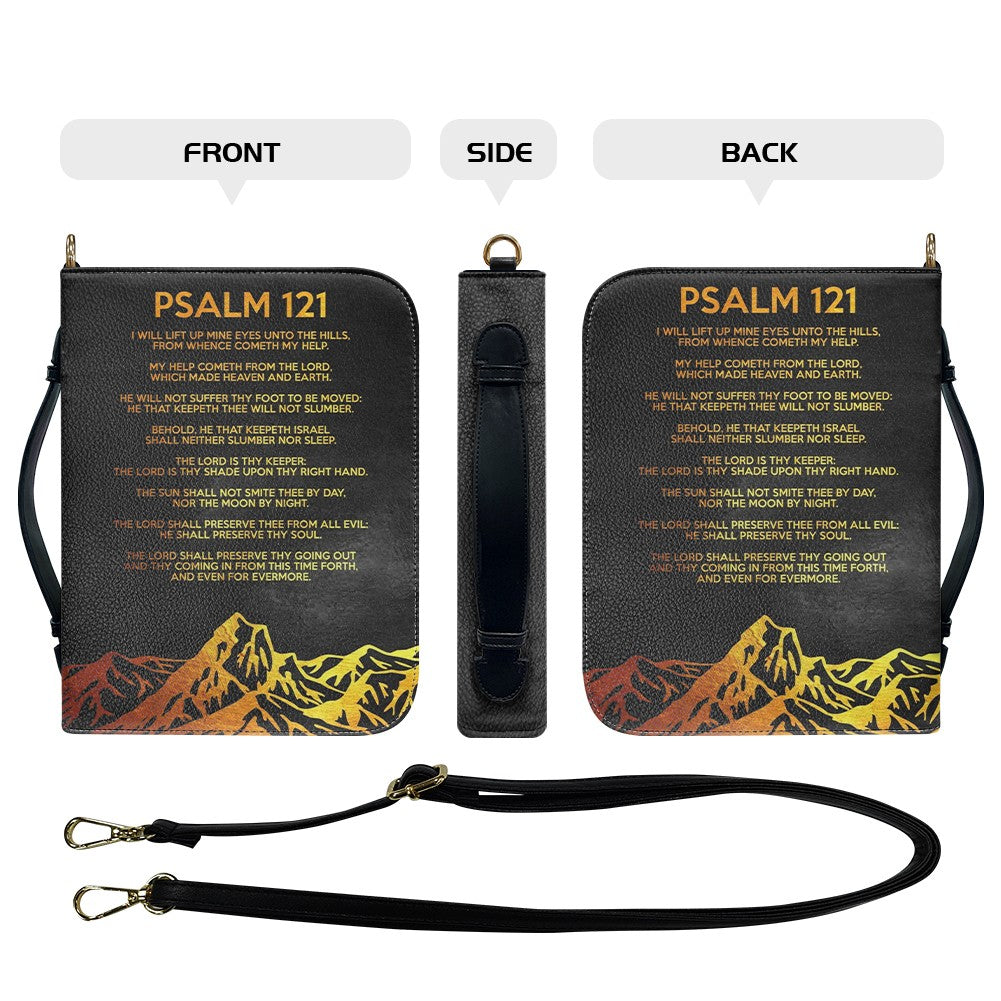 CHRISTIANARTBAG Bible Cover - Vintage Golden Style Bible Verses Psalm 121 - Personalized Bible Cover – Custom Name – CHRISTIANARTBAG Gift for Christians CAB01290625