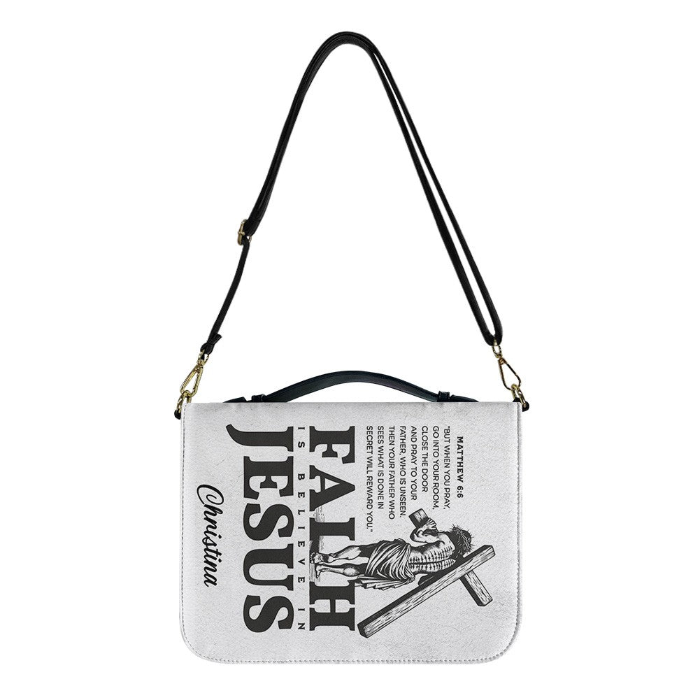 CHRISTIANARTBAG Bible Cover - Faith Is Believe In Jesus - Personalized Bible Cover - Christian Gifts 03040925