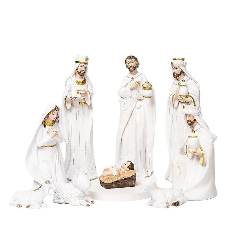 Christianartbag Home Decor, Birth Christmas Crib Nativity Scene Figures Catholic Christian Decor Home Decoration Orthodox Manger Church Utensils Jesus - Christian Art Bag
