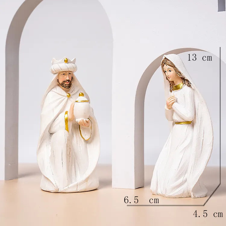 Christianartbag Home Decor, Birth Christmas Crib Nativity Scene Figures Catholic Christian Decor Home Decoration Orthodox Manger Church Utensils Jesus - Christian Art Bag