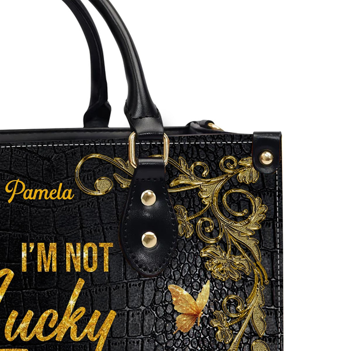 CHRISTIANARTBAG Handbags - Personalized Leather Handbag for Christian Women – “I’m not lucky — I’m CHOSEN.”