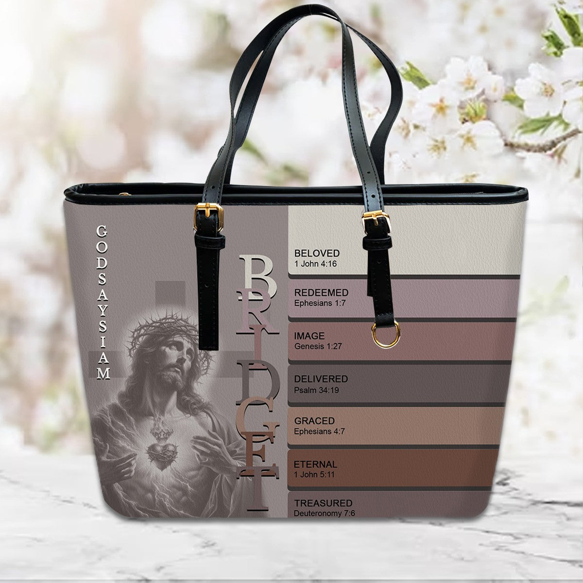 CHRISTIANARTBAG Handbags - Uncover the sacred meaning of your name - Custom Name & Color - Personalized Leather Handbag - CABLTB01250525