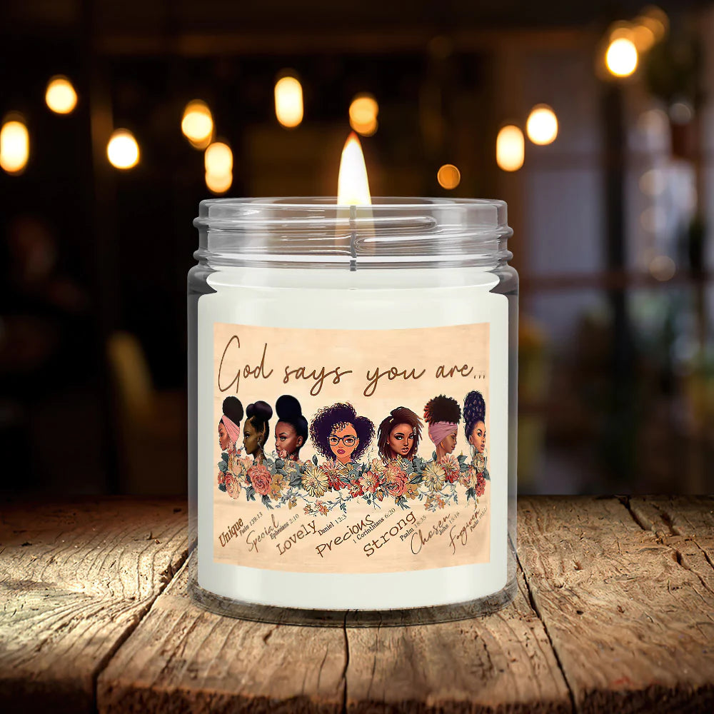 Christianartbag Candles, God Says You Are, Christian Candles, Bible Verse Candles, Natural Candle, Soy Wax Candle 9oz, Christmas Gift. - Christian Art Bag