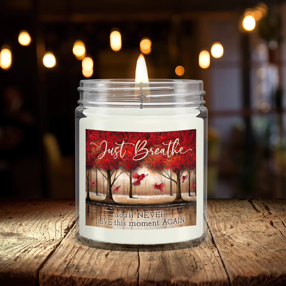 Christianartbag Candles, Just Breathe, Christian Candles, Bible Verse Candles, Natural Candle, Soy Wax Candle 9oz, Christmas Gift. - Christian Art Bag