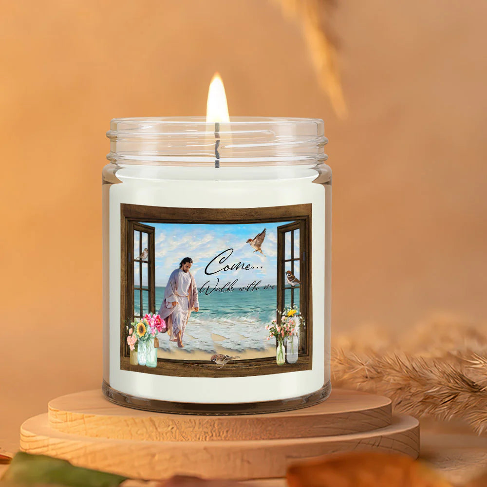 Christianartbag Candles, Come Wilk With Me, Christian Candles, Bible Verse Candles, Natural Candle, Soy Wax Candle 9oz, Christmas Gift. - Christian Art Bag