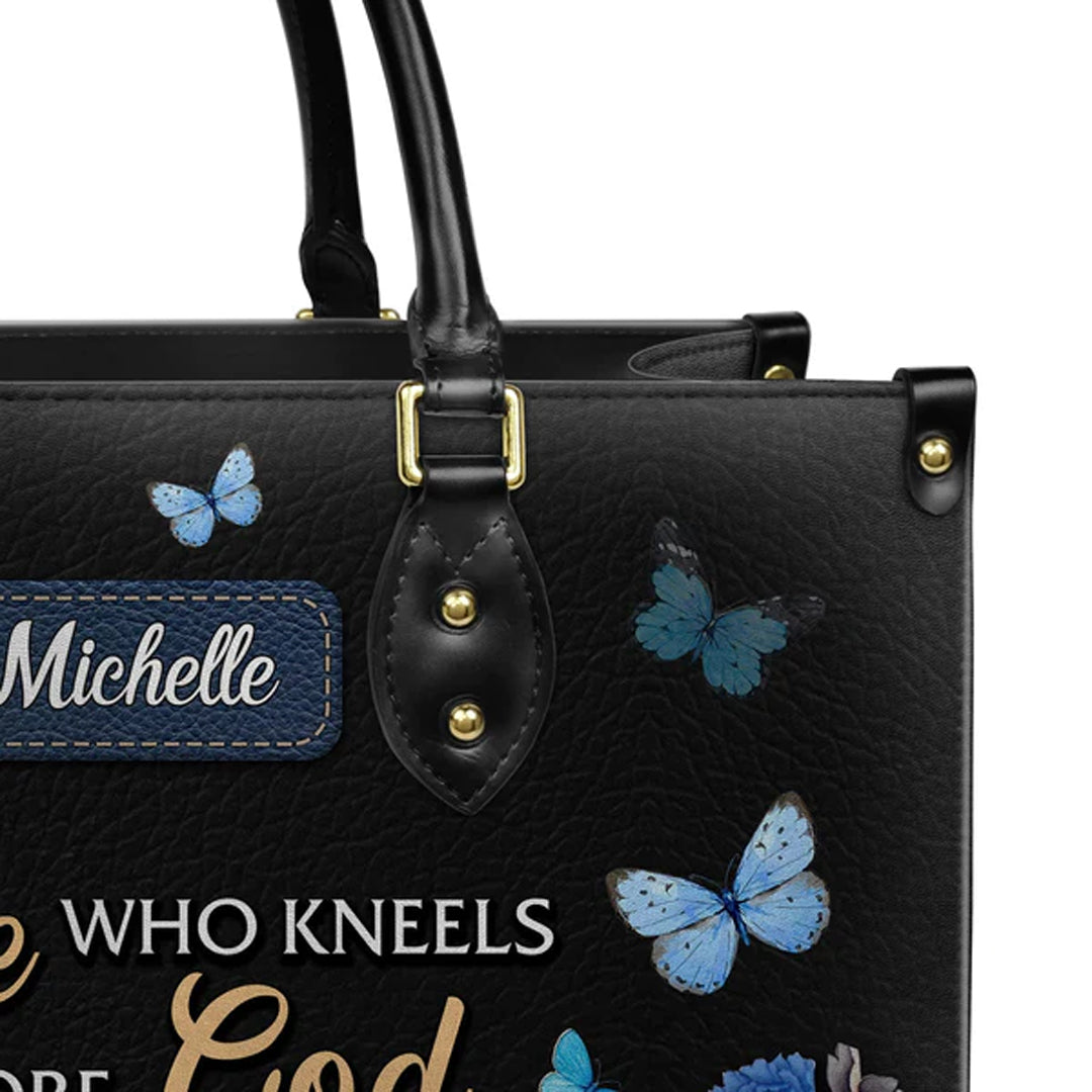 Christianartbag Handbags, She Who Kneels Before God Romans 8 31, Handbag Design, Monogram Leather Handbag, Gifts for Women, CABLTB01271223. - Christian Art Bag