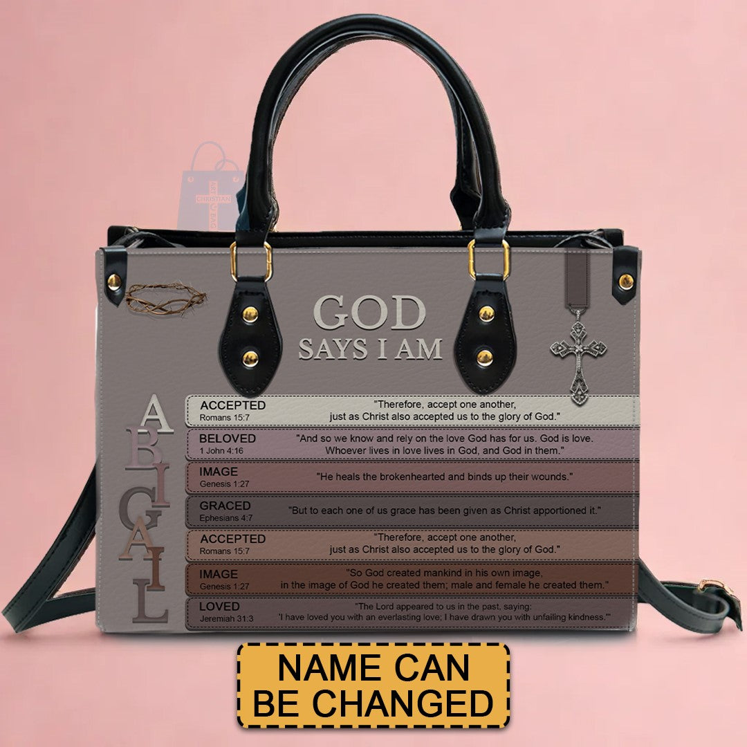 CHRISTIANARTBAG Handbag - Uncover the sacred meaning of your name - Personalized Leather Handbag, CABBBCV03030624.