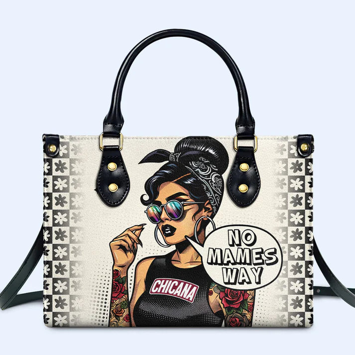 CHRISTIANARTBAG 'Chicana Attitude' Personalized Pop Art Leather Handbag - CABLTHB12300324.
