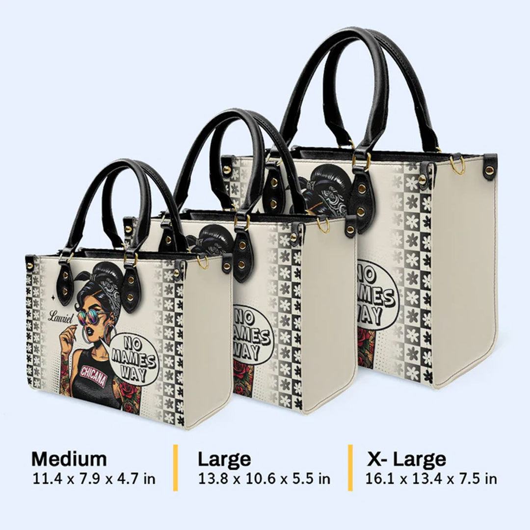 CHRISTIANARTBAG 'Chicana Attitude' Personalized Pop Art Leather Handbag - CABLTHB12300324.