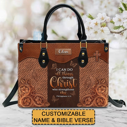 Christianartbag Handbags, Personalized Leather Handbags – A Statement of Faith & Strength, Handbag Design, Monogram Leather Handbag, Gifts for Women, CABLTB012425