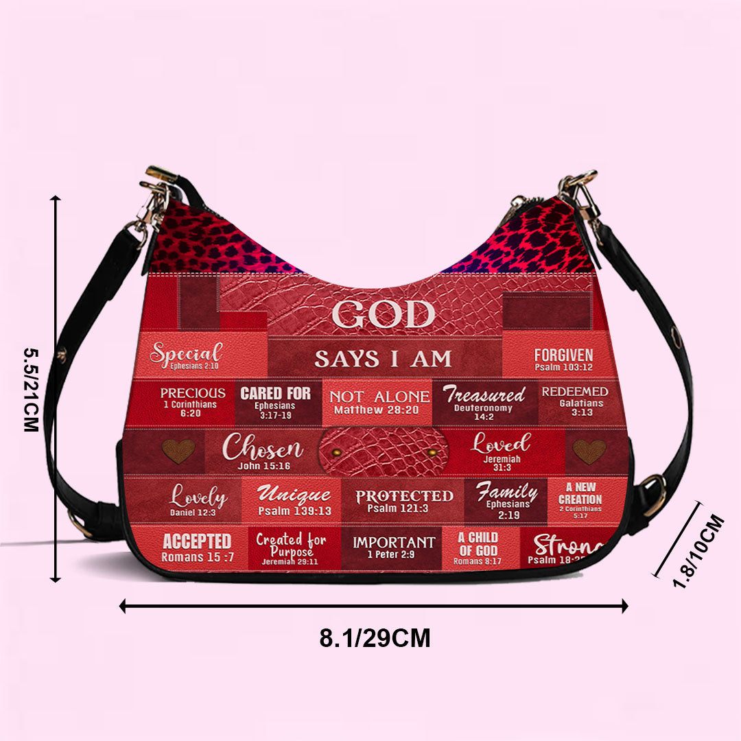 CHRISTIANARTBAG Crossbody Bag with Chain - Personalized Crossbody Bag with Chain - GOD SAYS I AM - CABCBC04300524
