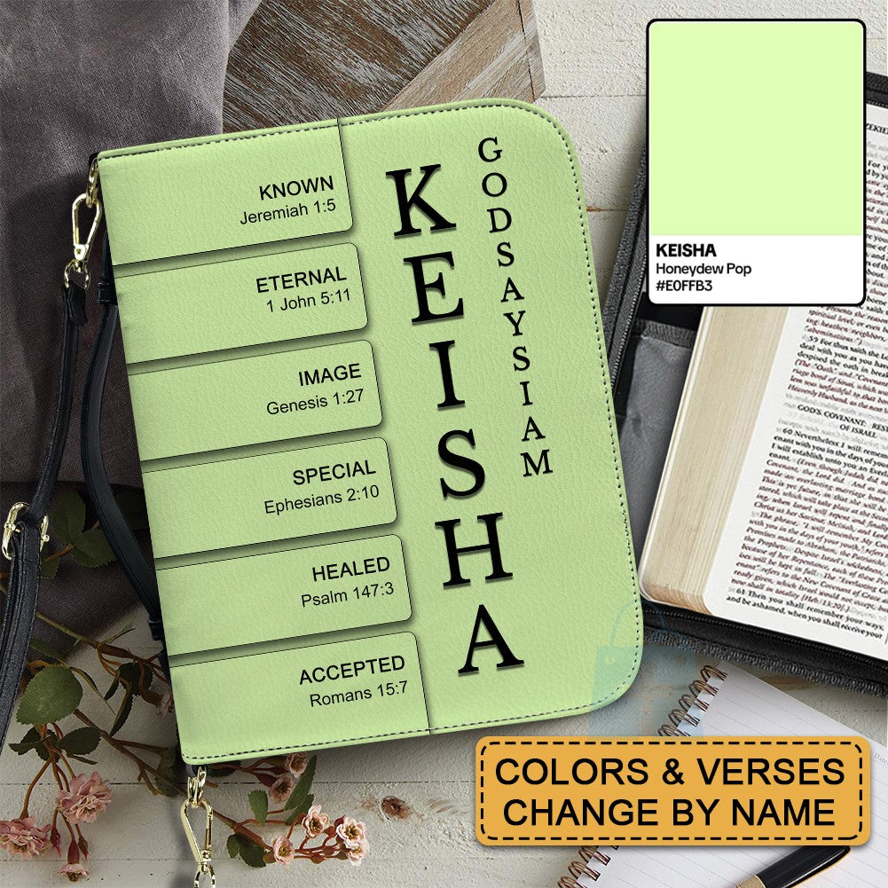CHRISTIANARTBAG Bible Cover - Customizable Bible Cover – Name, Color & Bible Verse Personalized Just for You - Christian Gifts.