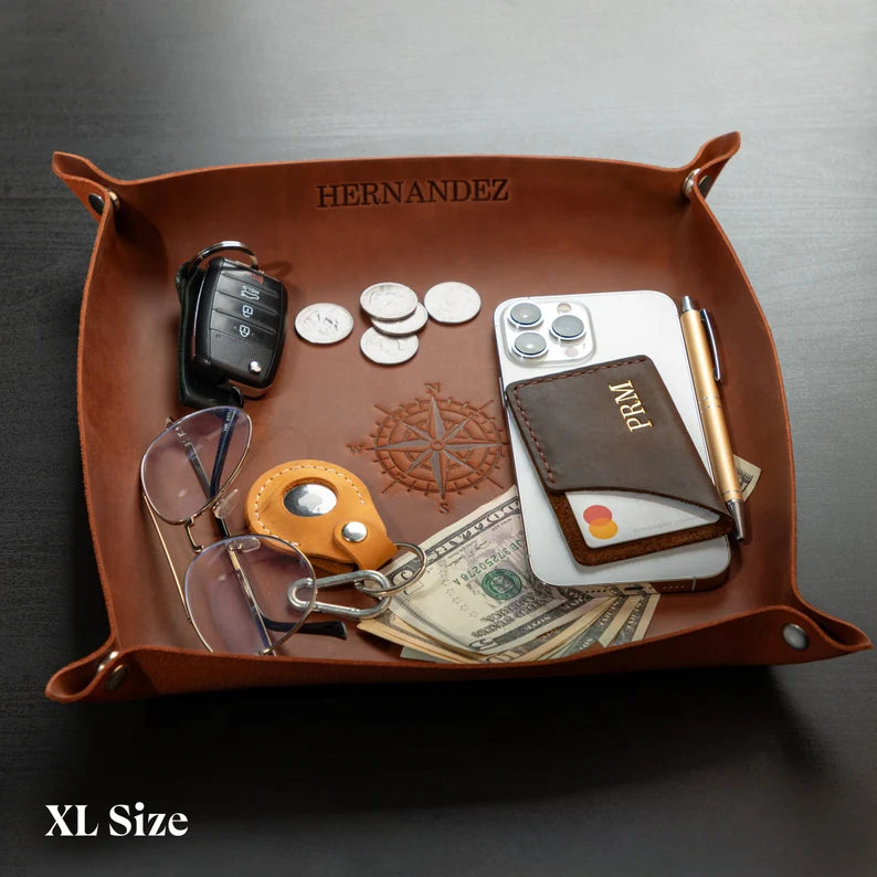 CHRISTIANARTBAG Leather Tray - Custom confirmation gift for christian - Personalized leather tray - CABLTT01280524.