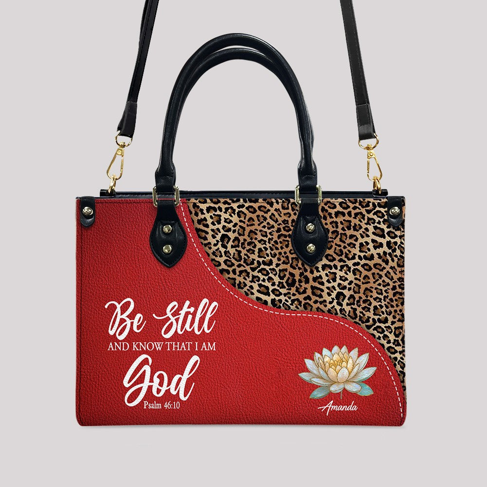 Personalized Christian Leather Handbag with Bible Verses – Faith Tote Purse for Women | CHRISTIANARTBAG