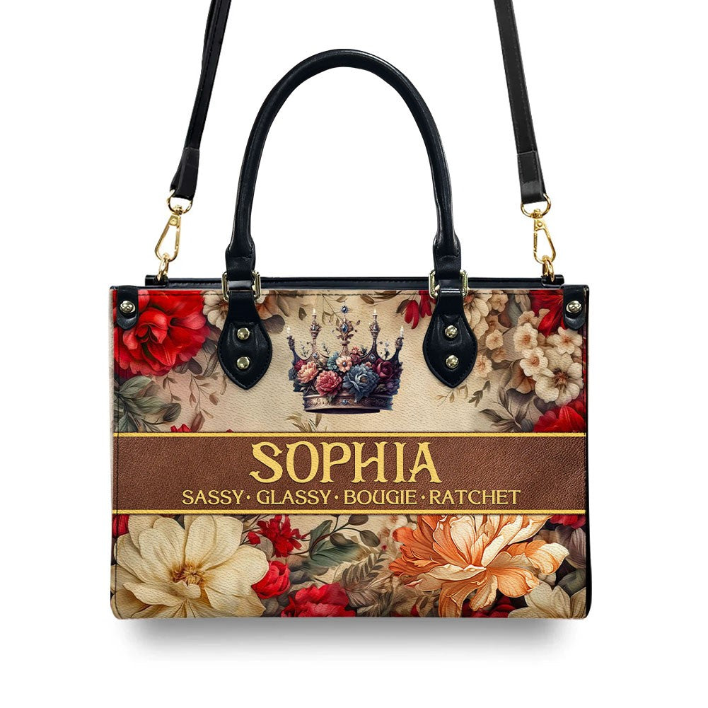 Custom Monogrammed Leather Handbag – CHRISTIANARTBAG Signature Elegance - CABLTHB01070424.