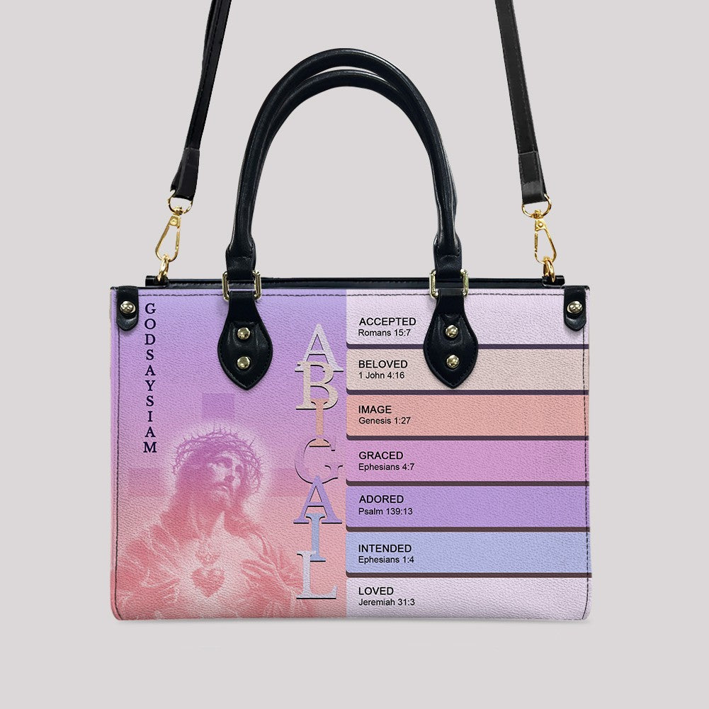 CHRISTIANARTBAG Handbags - Uncover the sacred meaning of your name - Custom Name & Color - Personalized Leather Handbag - CABLTB01250525