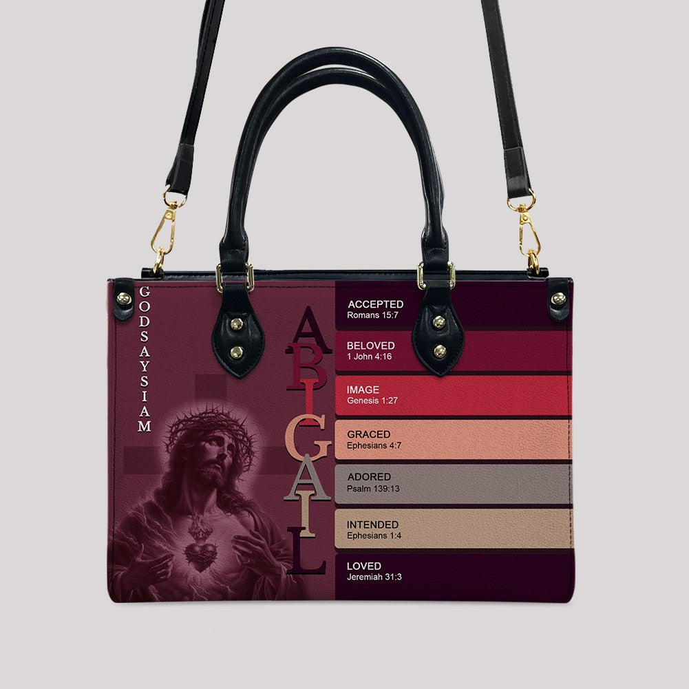 CHRISTIANARTBAG Handbags - Uncover the sacred meaning of your name - Custom Name & Color - Personalized Leather Handbag - CABLTB01250525