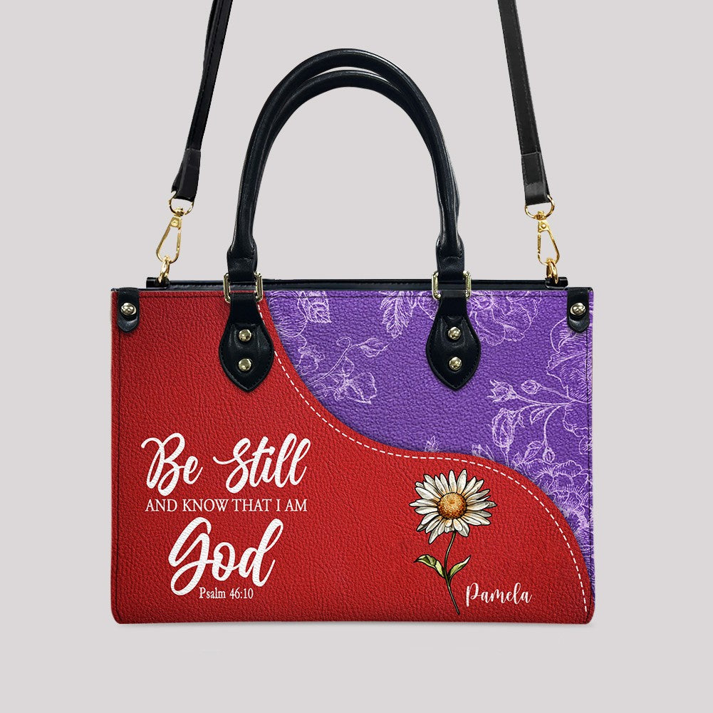 Personalized Leather Handbag with Bible Verses – Christian Tote Purse for Women | CHRISTIANARTBAG