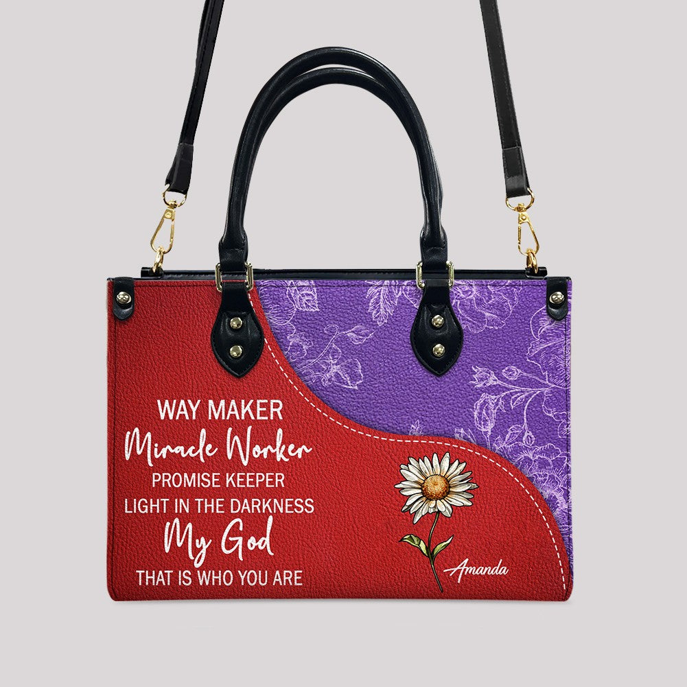 Personalized Leather Handbag with Bible Verses – Christian Tote Purse for Women | CHRISTIANARTBAG