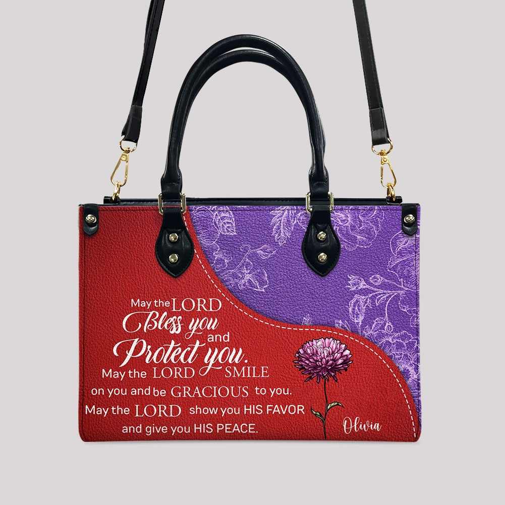 Personalized Leather Handbag with Bible Verses – Christian Tote Purse for Women | CHRISTIANARTBAG