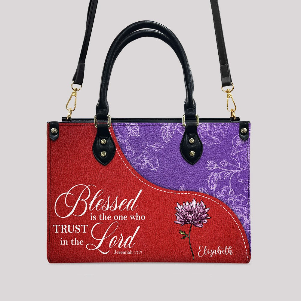 Personalized Leather Handbag with Bible Verses – Christian Tote Purse for Women | CHRISTIANARTBAG