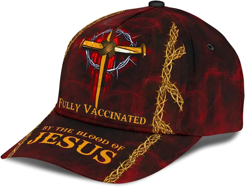 Christianartbag Hat, Fully Vaccinated Hat Cross Design, Personalized Hat, Christian Hat, CABHAT01211223. - Christian Art Bag