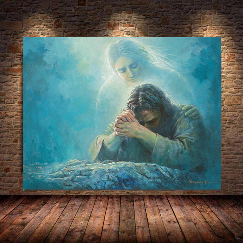 Christianartbag Home Decor, Christian God Famous Painting Jesus Herding The Sheep Canvas Posters and Prints Wall Art Pictures for Living Room Deor Cuadros - Christian Art Bag