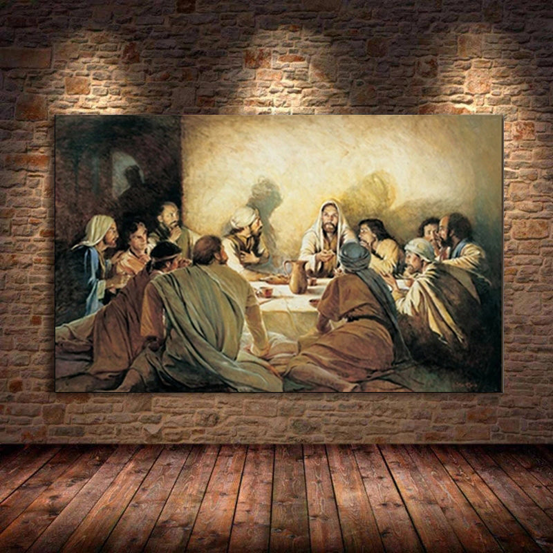 Christianartbag Home Decor, Christian God Famous Painting Jesus Herding The Sheep Canvas Posters and Prints Wall Art Pictures for Living Room Deor Cuadros - Christian Art Bag