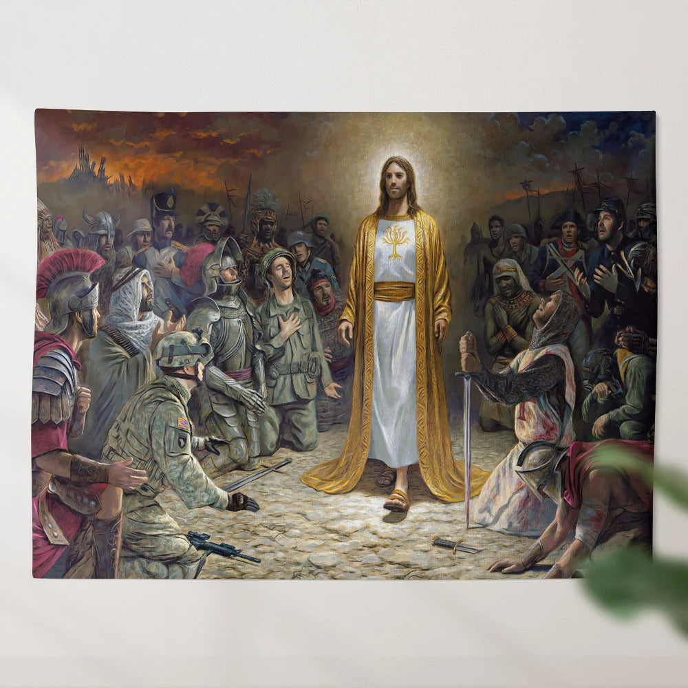 Christianartbag Tapestry, Jesus Tapestry, Biblical Tapestries, God Tapestry, Christian Tapestry Wall Hanging, CABTP04060923. - Christian Art Bag