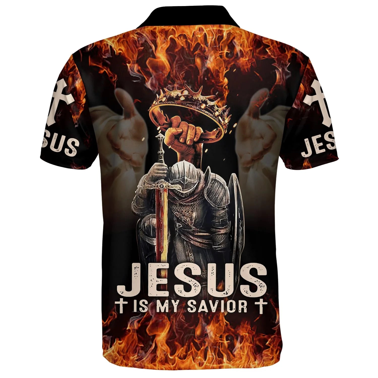 Christianartbag Polo Shirt, Jesus Christ Is My Savior Polo Shirt, Christian Shirts & Shorts, CABPLS01270723. - Christian Art Bag