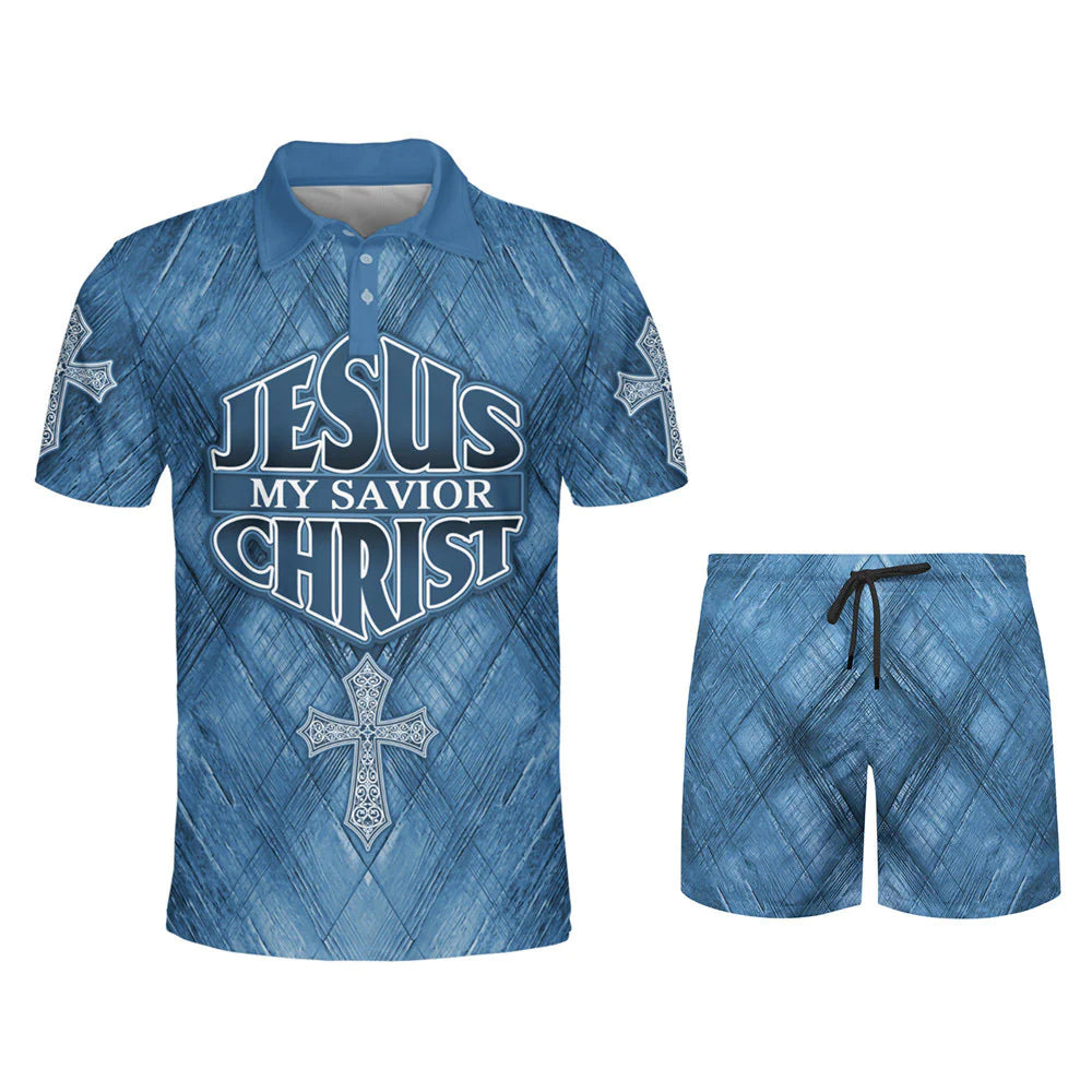 Christianartbag Polo Shirt, Jesus My Savior Christ Cross Polo Shirt, Christian Shirts & Shorts, CAB0120923. - Christian Art Bag