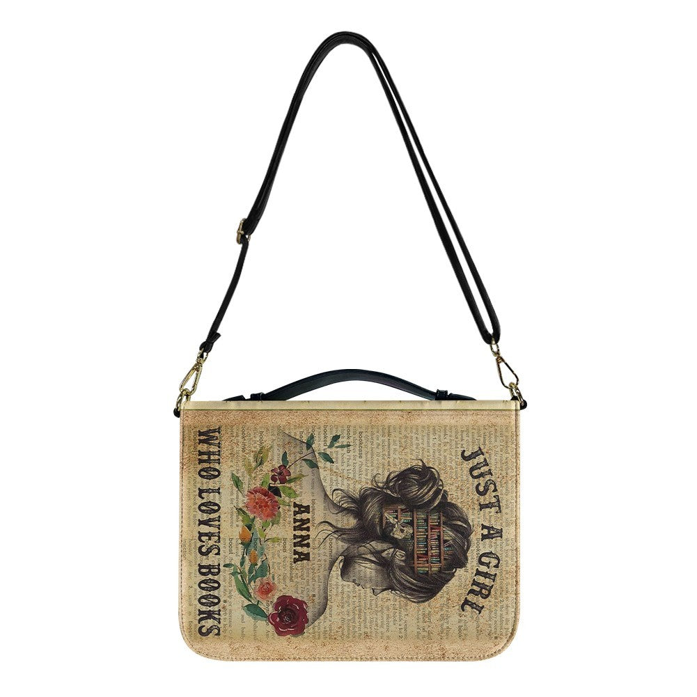 CHRISTIANARTBAG Book Covers - Just A Girl Who Loves Books - Personalized Book Cover.