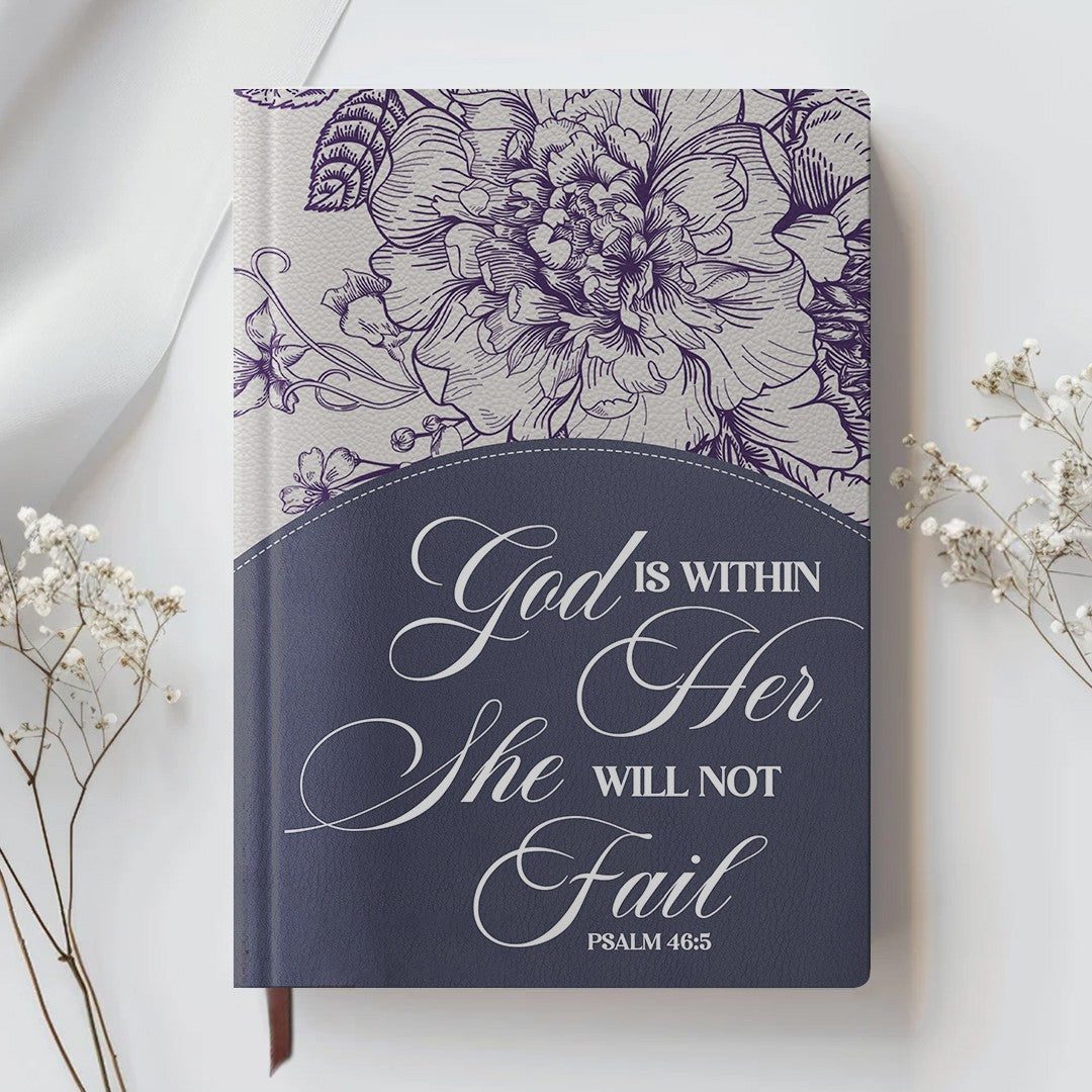Personalized Leather Notebook for Women – Custom Bible Verse Purse and Name | CHRISTIANARTBAG Faith Journal