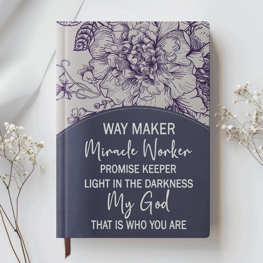 Personalized Leather Notebook for Women – Custom Bible Verse Purse and Name | CHRISTIANARTBAG Faith Journal