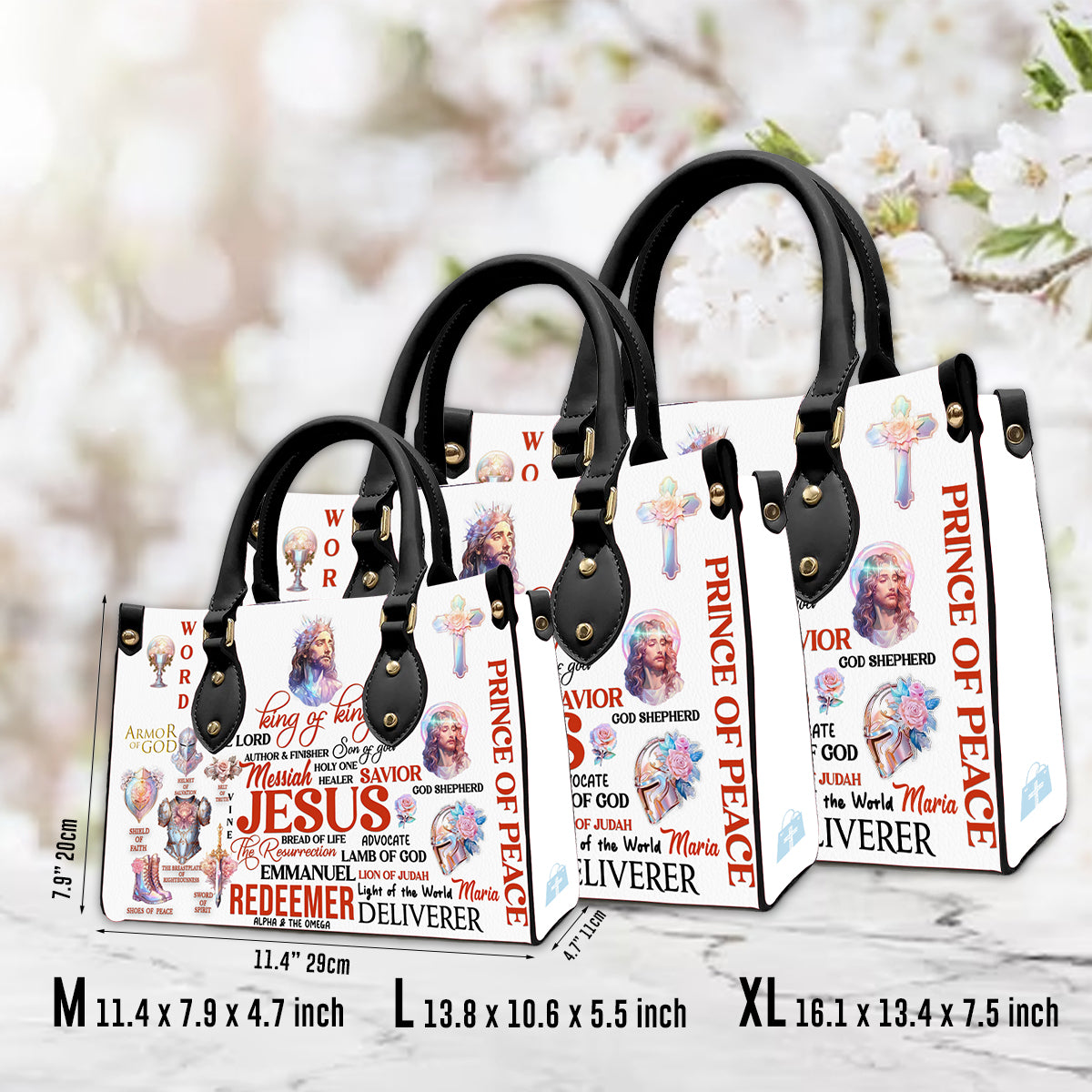 Christianartbag Handbags, Jesus The Lord King Of King Leather Handbag, Handbag Design, Personalized Leather Handbag, Gifts for Women, CABLTB01051123. - Christian Art Bag