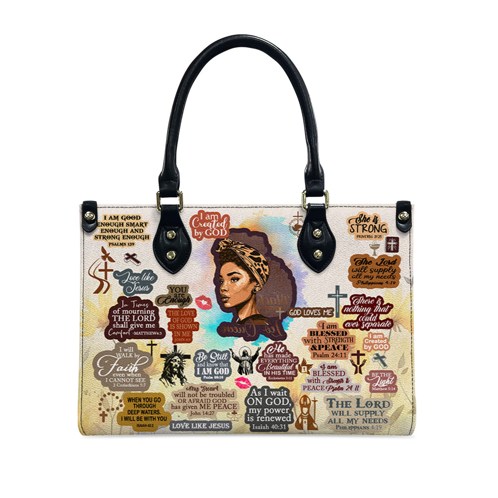 Christianartbag Handbags, Personalized Designs with Women of Color, Bible Verses, and Zodiac Signs – Add Your Name for a Unique Touch, Handbag Design, Black Women Leather Handbag, Gifts for Women, CABLTB01191223. - Christian Art Bag