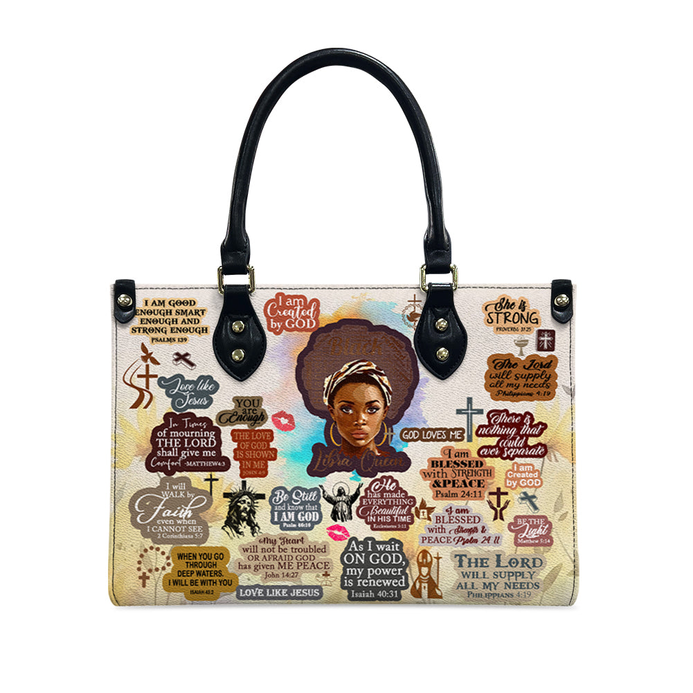 Christianartbag Handbags, Personalized Designs with Women of Color, Bible Verses, and Zodiac Signs – Add Your Name for a Unique Touch, Handbag Design, Black Women Leather Handbag, Gifts for Women, CABLTB01191223. - Christian Art Bag