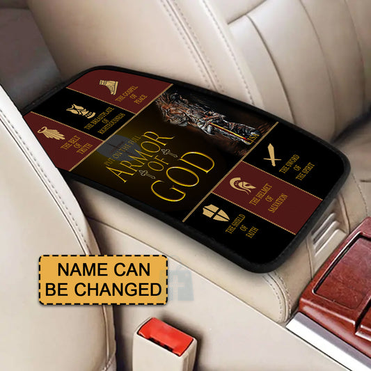Christianartbag Armrest Accessories Car, Armor Of GOD, Enhance Comfort and Protect Your Armrest with the Live Laugh Love Center Console Armrest Pad, CAB07260923. - Christian Art Bag