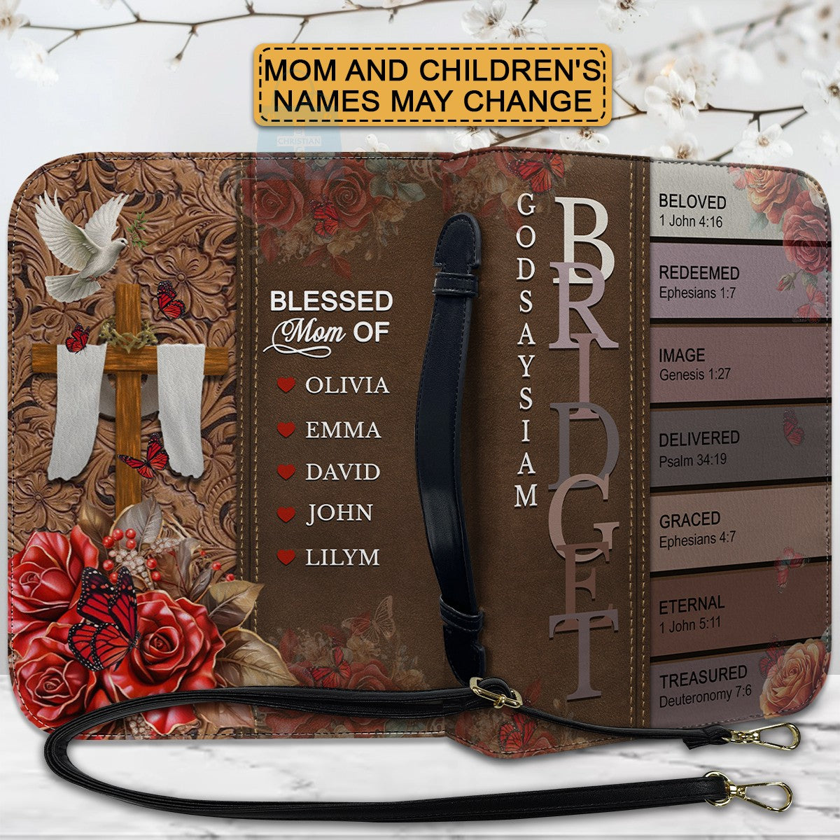 Personalized Bible Cover – Uncover the sacred meaning of your name | Custom Name Option | CHRISTIANARTBAG 0132725