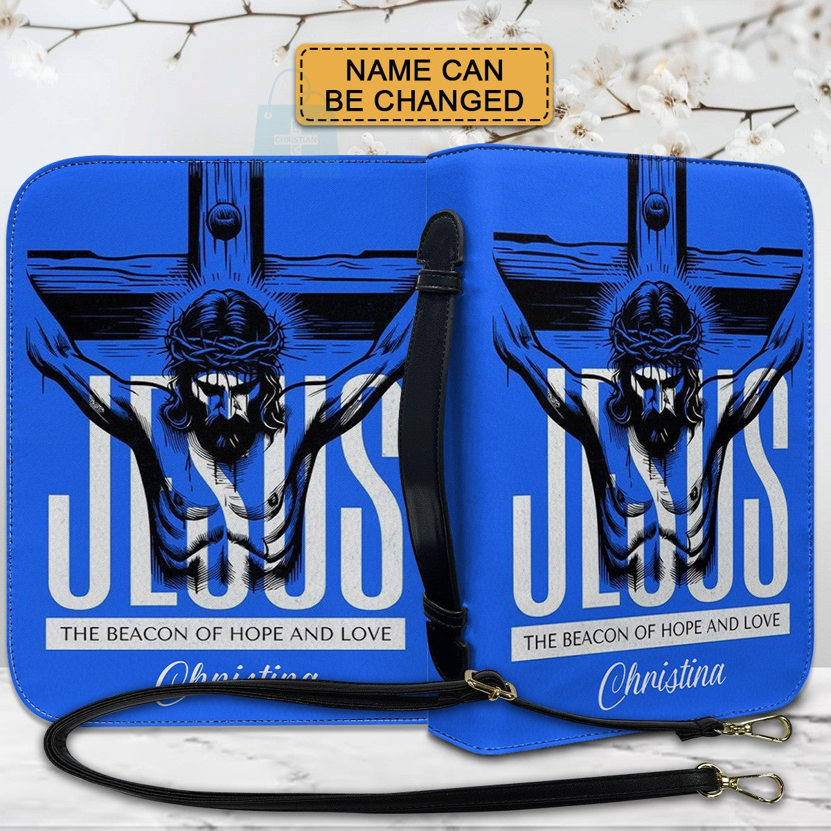CHRISTIANARTBAG Bible Cover - Jesus The Beacon Of Hope And Love - Personalized Bible Cover - Christian Gifts 02040925