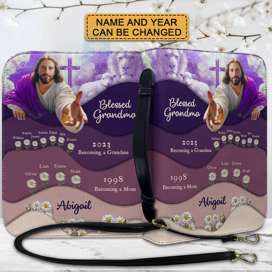 Personalized Bible Cover - Blessed journey of Motherhood and Grandmotherhood - Personalized Bible Cover – Christian Gifts | CHRISTIANARTBAG 014225