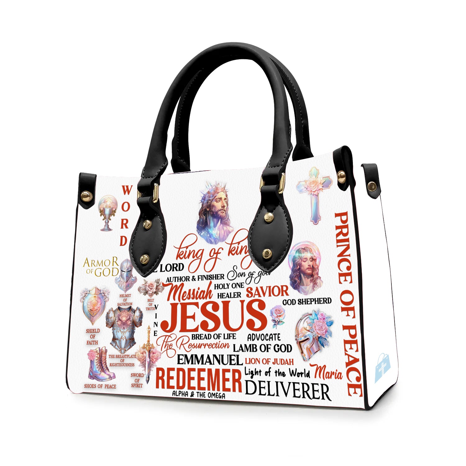 Christianartbag Handbags, Jesus The Lord King Of King Leather Handbag, Handbag Design, Personalized Leather Handbag, Gifts for Women, CABLTB01051123. - Christian Art Bag
