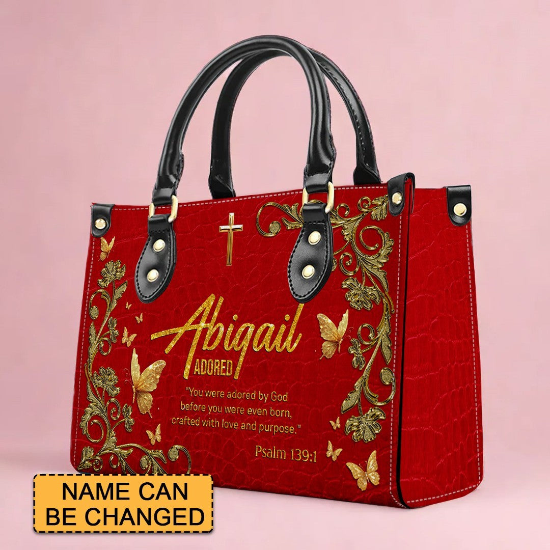 CHRISTIANARTBAG Handbags - Uncover the sacred meaning of your name - Custom Name & Color - Personalized Leather Handbag - CABLTB01090625