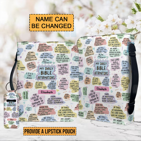 Christianartbag Bible Cover, My Bible Affirmations Personalized Bible Cover, Personalized Bible Cover, Gifts For Women, Christmas Gift, CABBBCV02150823. - Christian Art Bag