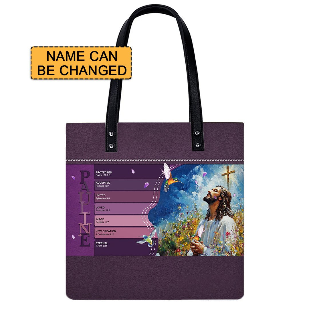 Christianartbag Handbags- Uncover the sacred meaning of your name - Personalized Leather Handbag - CABLTB0113225