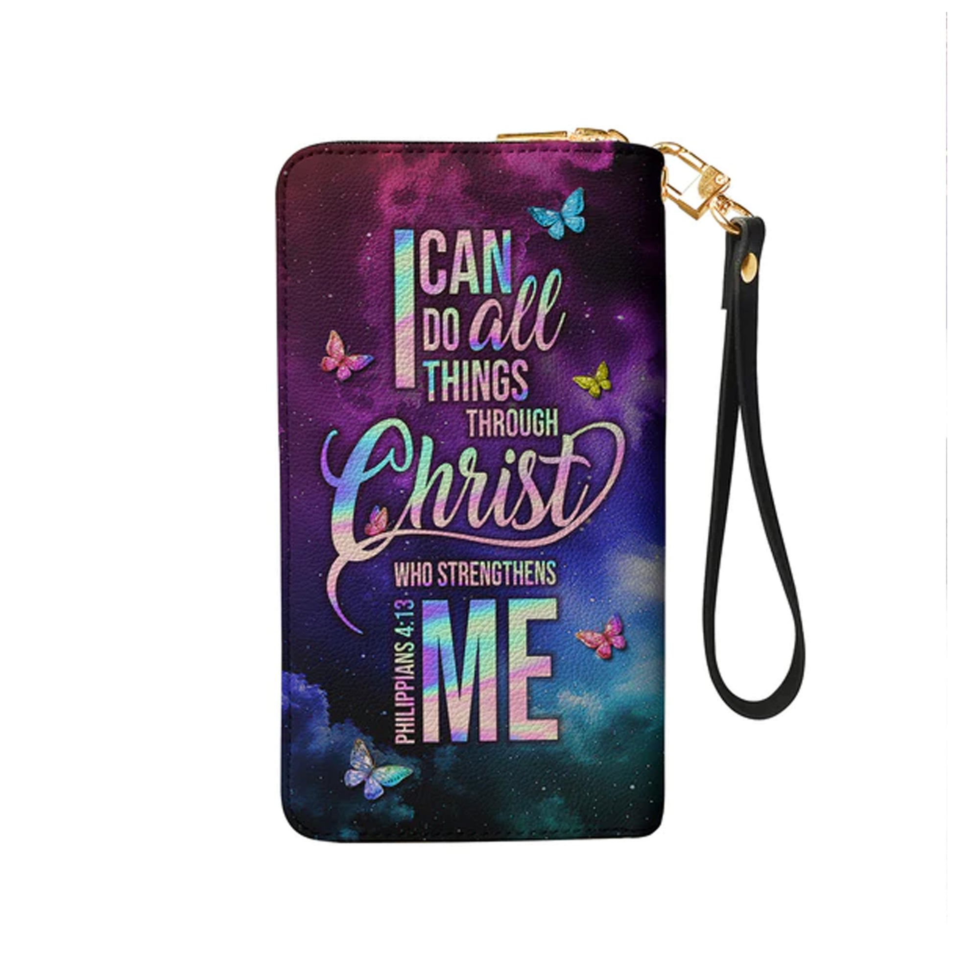 Christianartbag Clutch Purse, I Can Do All Things Through Christ Philippians 4 13 Clutch Purse For Women, Personalized Name, Christian Gifts For Women, CAB08050124. - Christian Art Bag